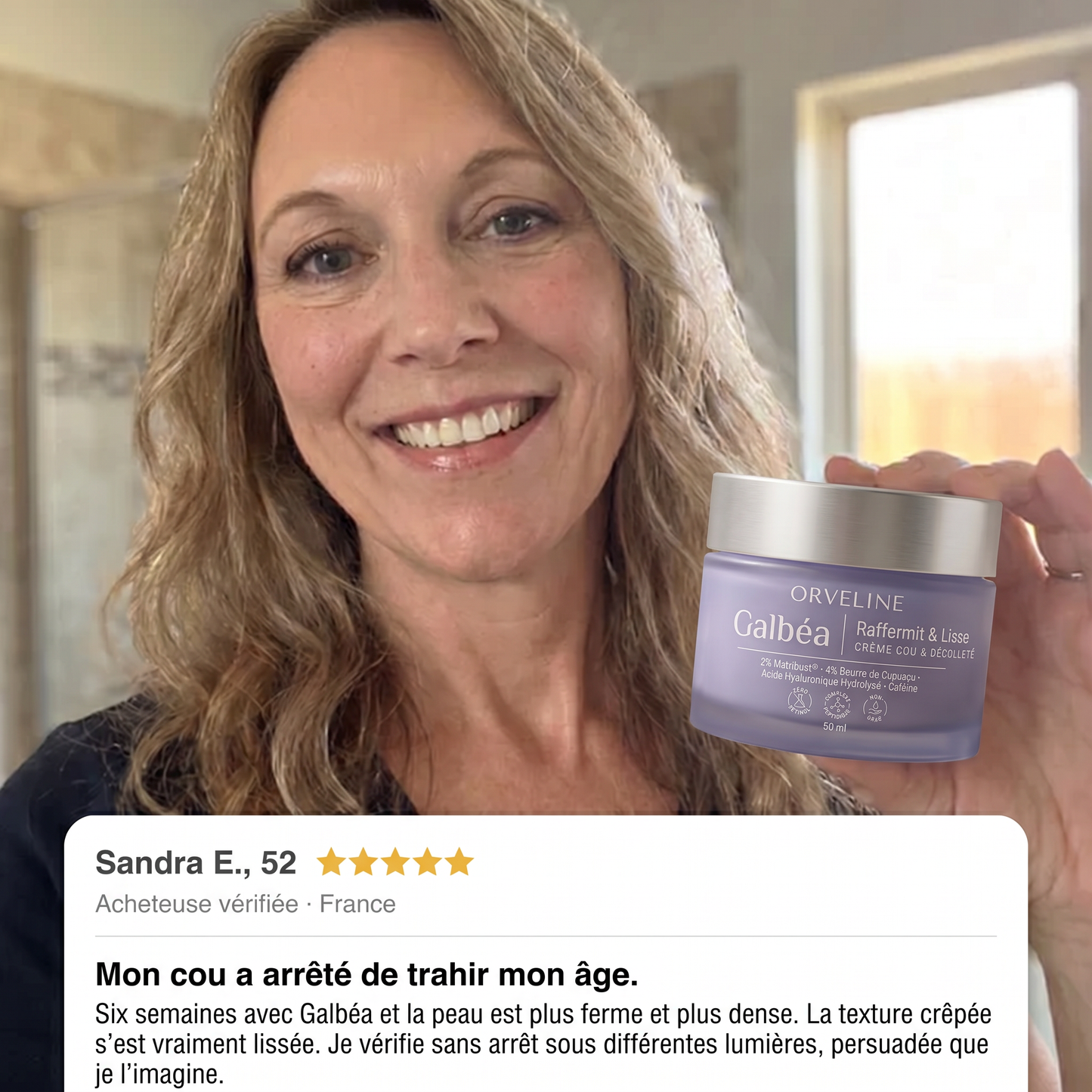 Avis vérifié — Sandra E., 52 ans, France