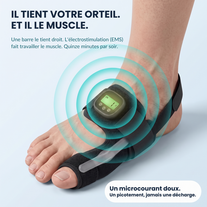 Attelle EMS Orveline portee sur un pied