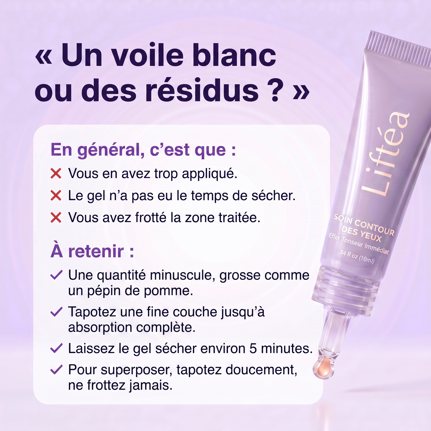 Liftéa — conseils effet blanc et pelures