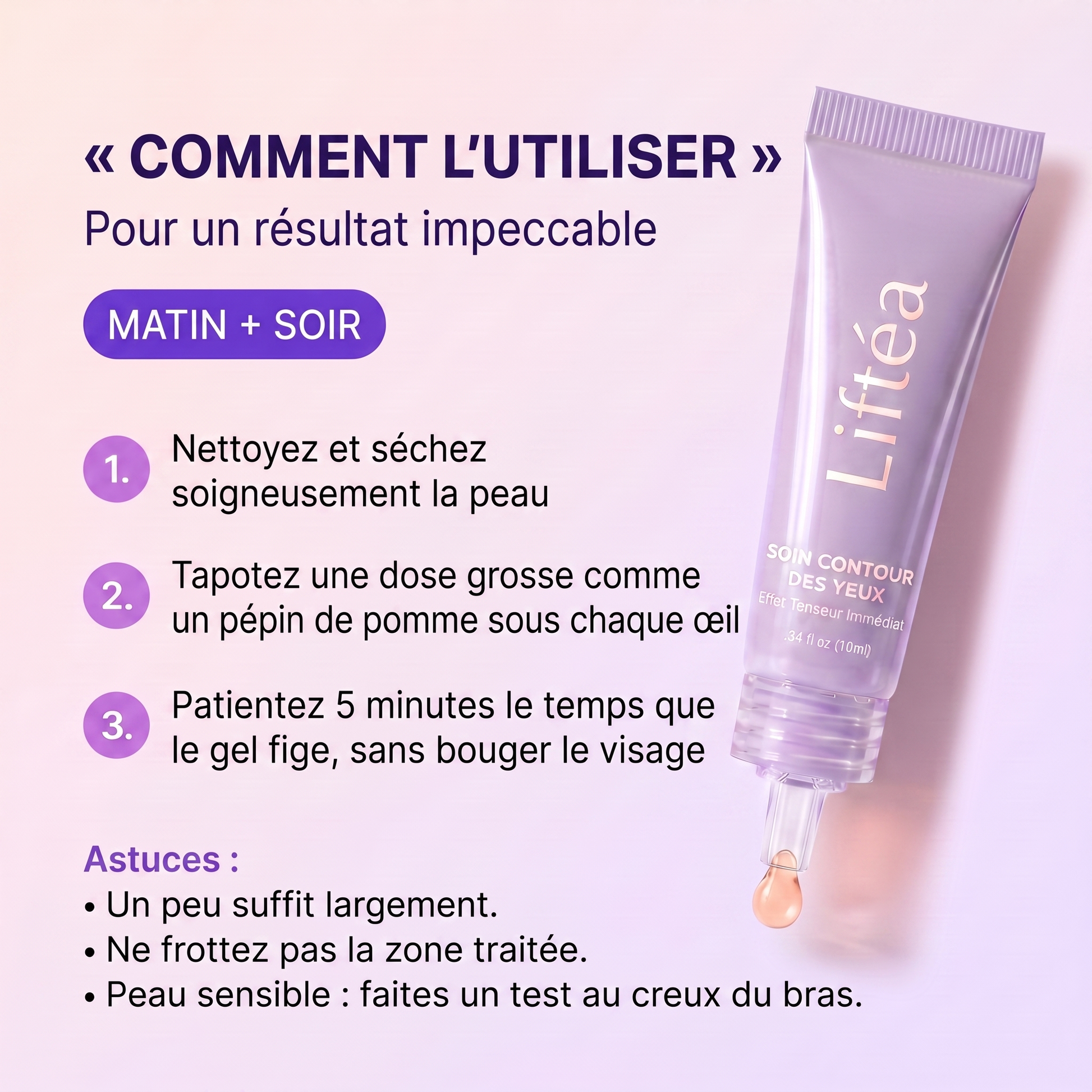 Liftéa — comment utiliser, AM et PM