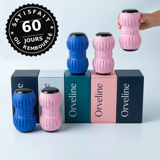 Rouleau vibrant Orveline — deux coloris, satisfait ou remboursé 60 jours